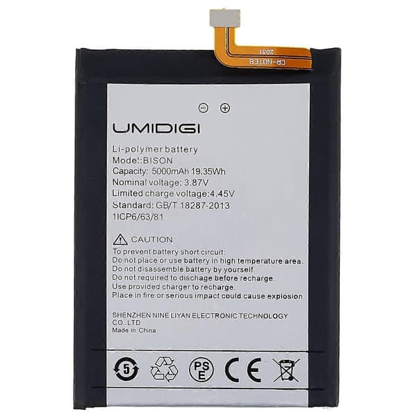 För Umidigi Bison 3.85V 5000mAh Uppladdningsbart Li-Polymer Batteribyte