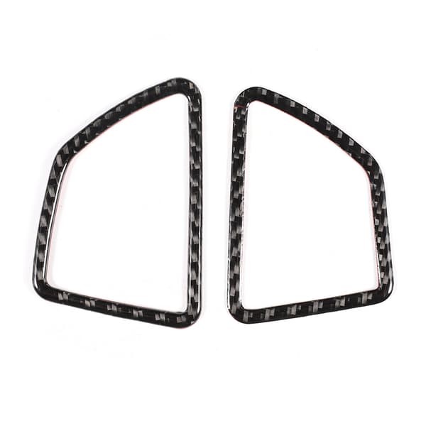 2 stk. Venstre Kørsel Kulfiber Instrumentbræt Luftventil Panel Dækslet Trim Dekoration Passer til X5 X6 E70 E71 2008-2013