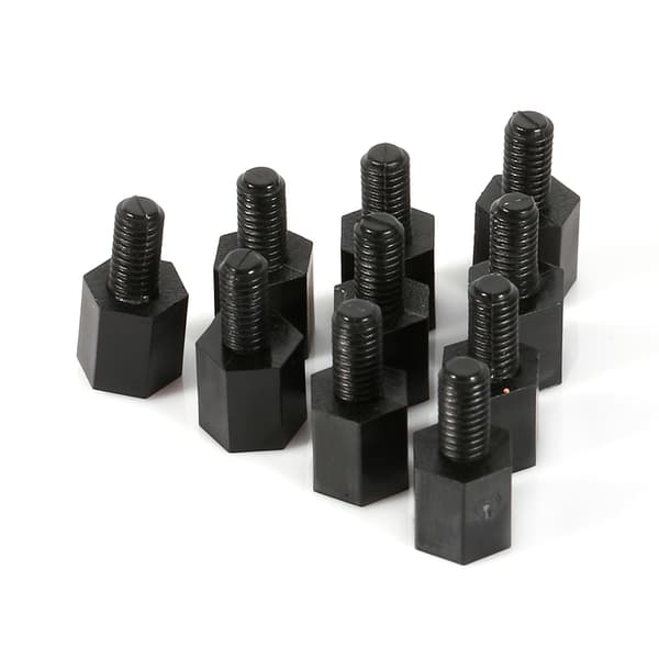 Plast Nylon Hex Hane Spacer Rundt hode Skruemutter Sett - 100 stk (M2 M3 M4)