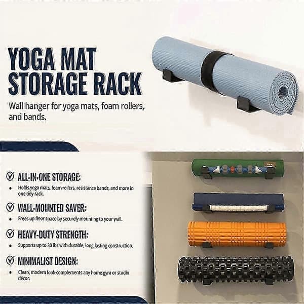 Förvaringsställ för yogamatta och foam roller