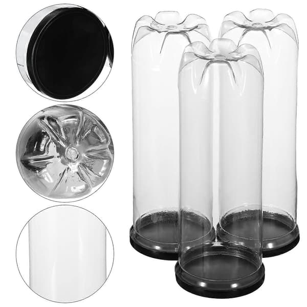 Bollförvaringshållare Transparent Tennisflaska för förvaring 9 st Multifunktion 21X7.7X7.7CM Transparent