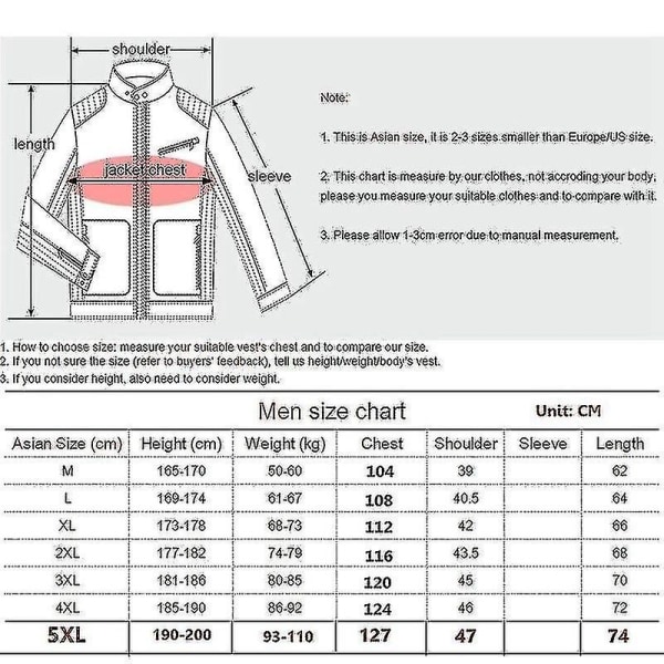 9 paikkaa Lämmitetty liivi Miesten Naisten USB lämmitetty takki XL