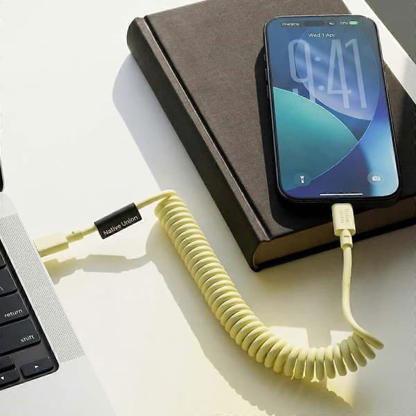 USB-C–USB-C-kaapeli 60W kierretty 1,2m POP-sarja pikalataus Yellow
