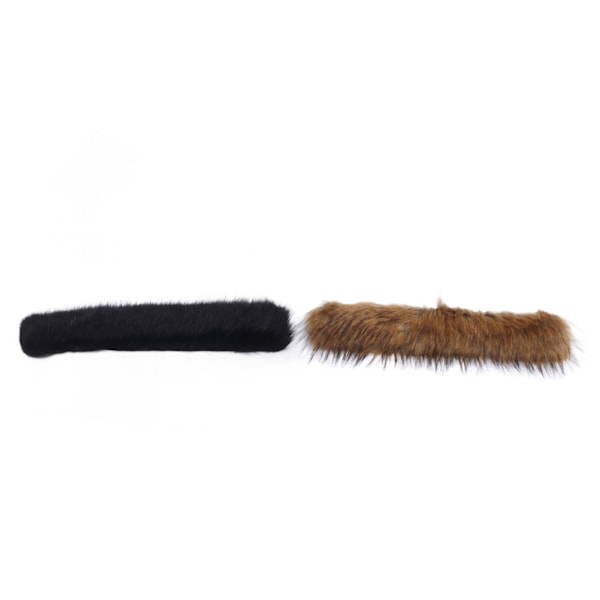 2 Pcs Thick and Fluffy Faux Fur Strips - Soft Shaggy Artificial Fur Fabric for Clothing Decoration"