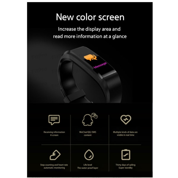 bluetooth sports smart armbånd (rødt),