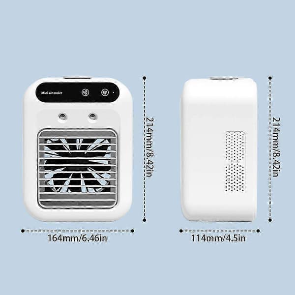 [HT]Mini luftkonditionering Tyst elektrisk dimsprayfläkt för hem/kontor White
