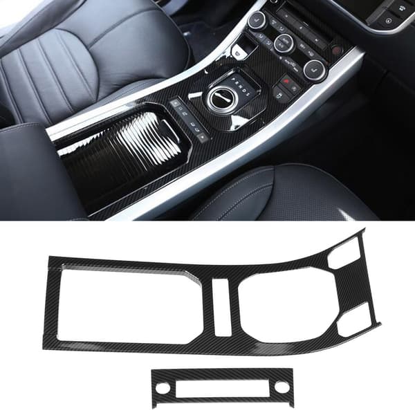 Girpanel i karbonfiber for midtkonsoll for Land Rover Range Rover Evoque 2012-2017