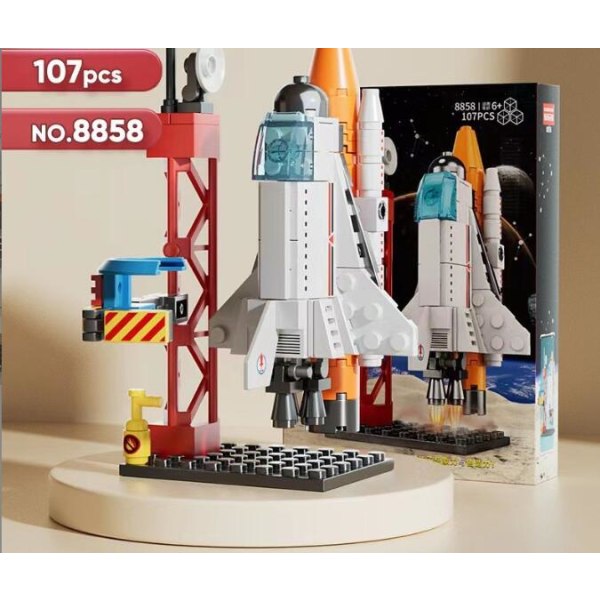 rumfærge byggeklodser samlet børns legetøj A