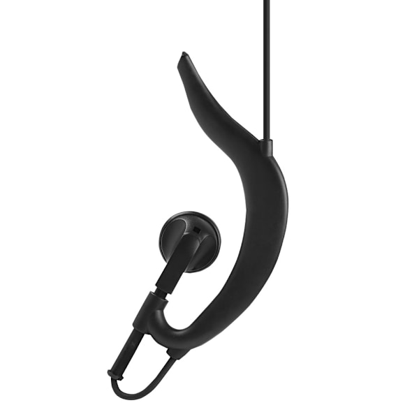 3,5 mm Öronkrok Hörlur med PTT-knapp och Mikrofon - Enkelsidig Hörlur för Walkie Talkies