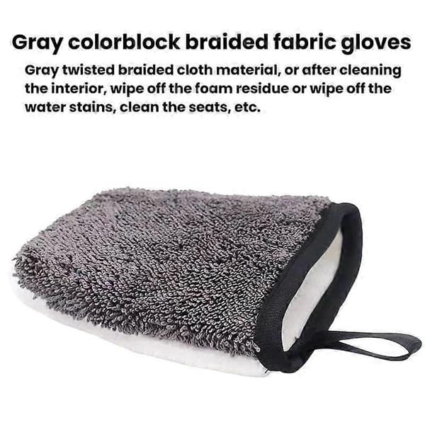 2 stk bilinteriør rengjøringshansker dashbord sete bilvaskeverktøy Grey