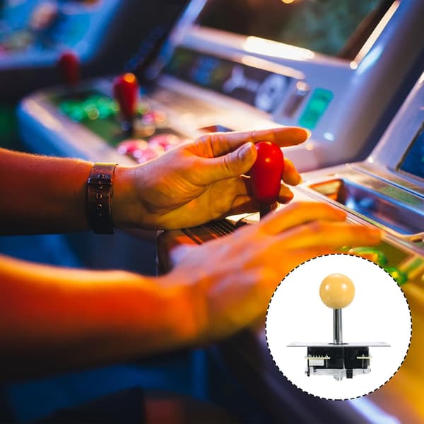 PC Joystick DIY Kit Arcade Spildele Knap ABS 5 Pin til Klassisk Gul - Gul[ht] Yellow