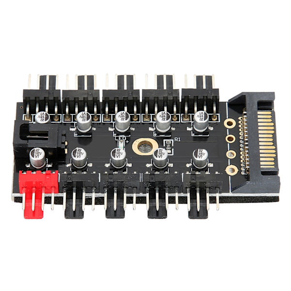 PC Kabinet Blæser Hub Computer Temperaturregulator 4pin CPU Køle Hub til Computer Kabinet Med PWM Kabel SATA Interface