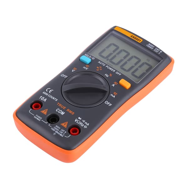 Digitalt Multimeter 6000 Tællinger AC DC Amperemeter Voltmeter Ohmmeter med Baggrundsbelysning