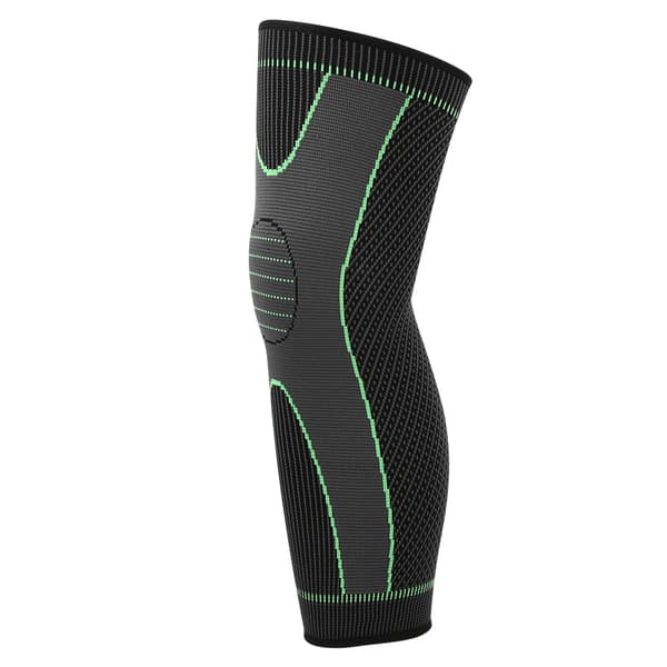 1 Par Svart Grön Stickad Varm Elastisk Sport Knäskydd Benrustning Knäskydd