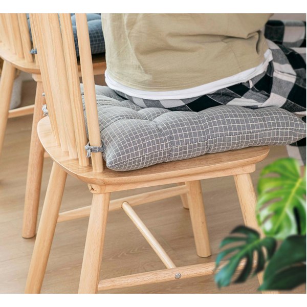 Stillesiddende kontorstolestole sædehynde, skridsikker hjemmehynde, gulvåndbar spisestuestolspude (mørkegrå lille 38*38 (±2cm)),