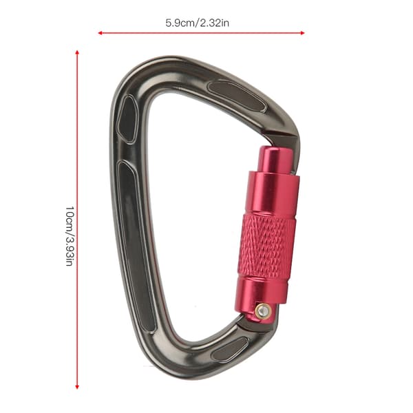 7075 Aviation Aluminium Master Lock Karbinhake D Ring Säkerhetsspänne Säkerhetsutrustning för utomhusklättring Camping Hammockgray