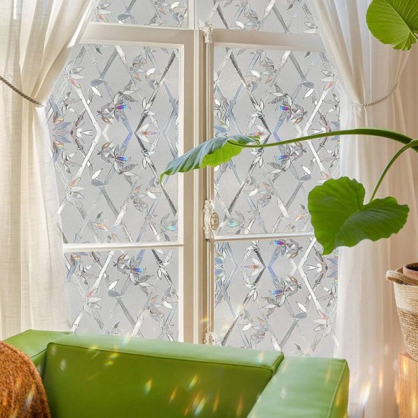 (45*200cm) elektrostatisk, limløs bambusglassfilm for dekorasjon av hjem og hage