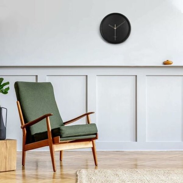 Metall Enkel Väggklocka Tyst Modern Kvartsklocka Inga siffror Nordic Living Room Sovrum 12 tum