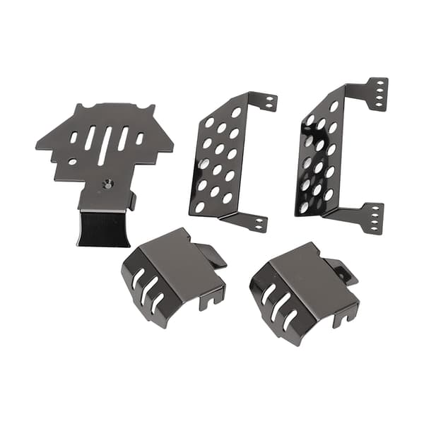 Traxxas Sort RC Chassis Armor Sæt Rustfrit Stål Skid Plate Beskyttelse