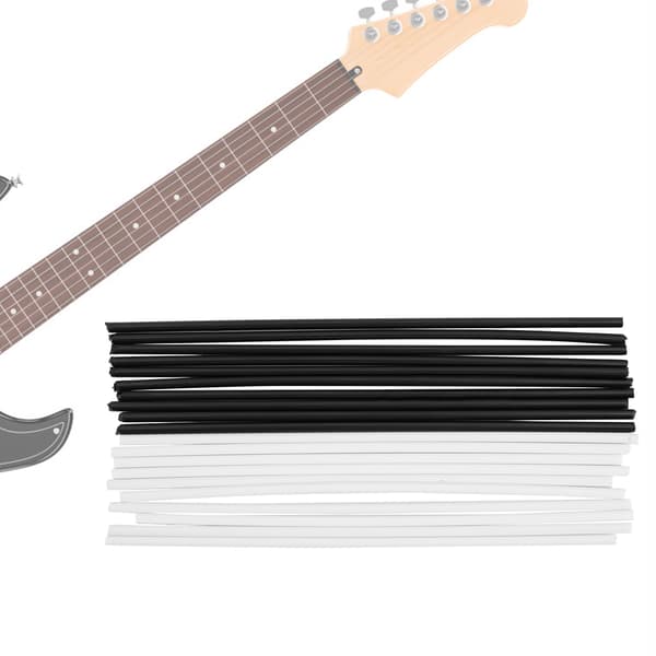 20 stk. ABS Guitar Side Dot Position Markører 100 mm Længde Hvid Sort