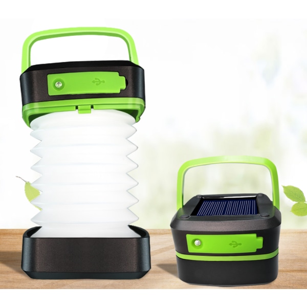 Campingljus Solar Lights LED Lights Outdoor Lights Tält Lights Portable Waterproof Lights (Grön (Solar Garden Lights)),