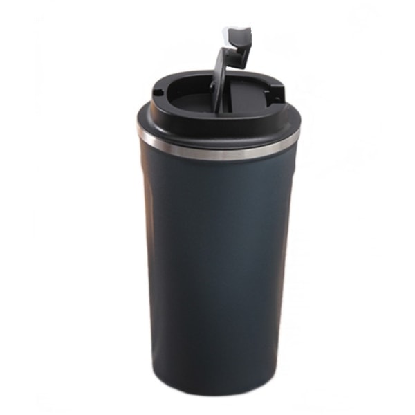 Vakuumkaffekopp i rustfritt stål Mote og enkel bilfritids termoskopp (svart 510 ml)