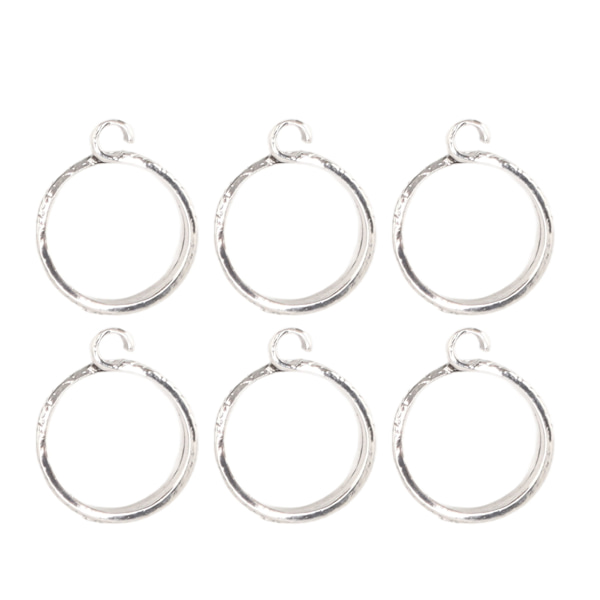 HT Justerbar öppningsbar stickring fingerhållare garn trådguide metall virkningsringar set om 6