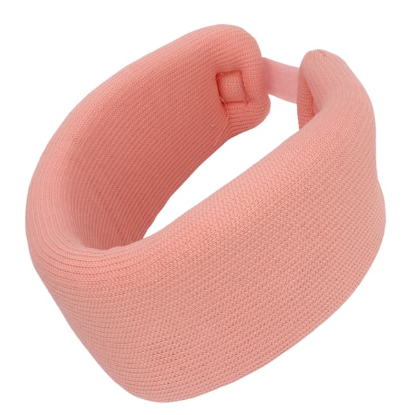 Nackskyddspolster Cervical Brace Halskrage Elastisk Svamp Nackstöd för Smärtlindring Rosa L