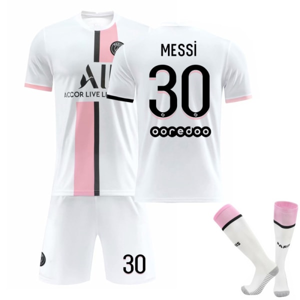 Fodboldsæt Fodboldtrøje Trænings-T-shirt nr. 30 Messi 2XL(190-200cm)