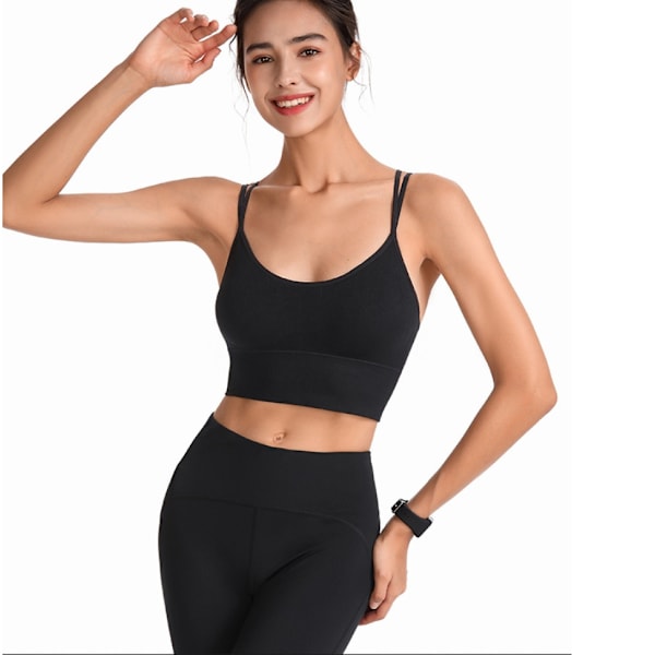 vacker rygg sport-bh utan stålring fitness XL