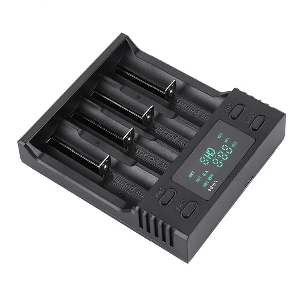 LiitoKala Lii S4 - Intelligent 4-facks batteriladdare med Power Display - DC 5V2A