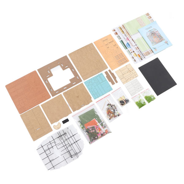 Miniature Dukkehus Kit 1:24 Skala - DIY Puslespil Legetøj til Hjemmefest Underholdning - Velegnet til Alderen 14+