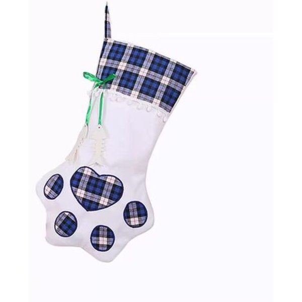 st Julstrumpa Hängande julstövel Plysch Hundtassmönster Presentpåse Julstrumpa Öppen spis Julgran