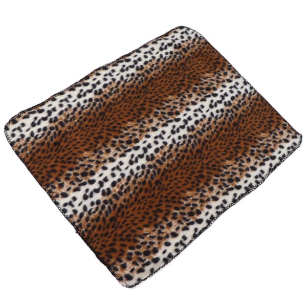 Maskinvaskbart plys leopardprint kæledyrs tæppe til små hunde