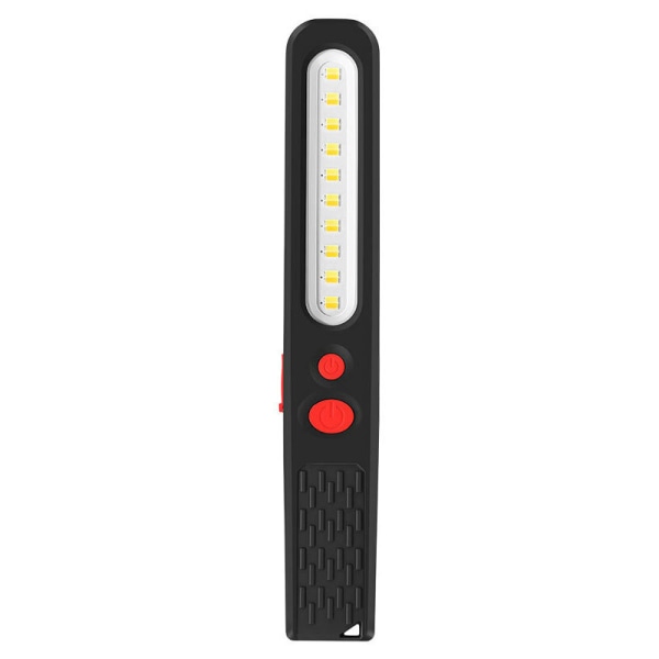 Ladattava LED-työvalo, kaksivärinen yhdistelmävalotarkastuslamppu 2 in 1 COB LED-taskulamppu kaksoismagneettisella A:lle