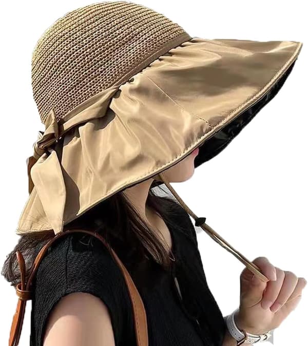 Dame Solhat UPF 50+ Stråhat Sommerhat Dame Mor Piger Strandhat—ht