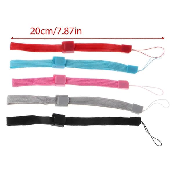 Kort håndledsrem håndgrebssnor til Wii Remote Controller, 17 cm Dacron-reb Black