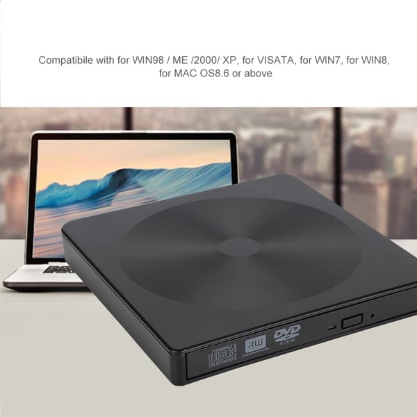 USB 3.0 Ekstern DVD-brenner Optisk Stasjon for WIN98 / ME / 2000 / XP / VISATA / WIN7 / WIN8 / MAC OS8.6