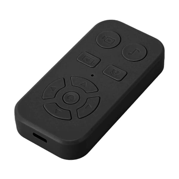 Bluetooth V4.2 Fjernkontroll: Kamerautløser, Videokontroll, Sideskifter for Android - Svart