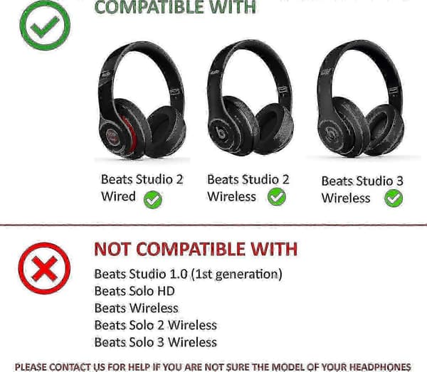 Hodebøyle til Beats Studio 3 – Perfekt passform reservedel til Studio3 Defiant Black-Red