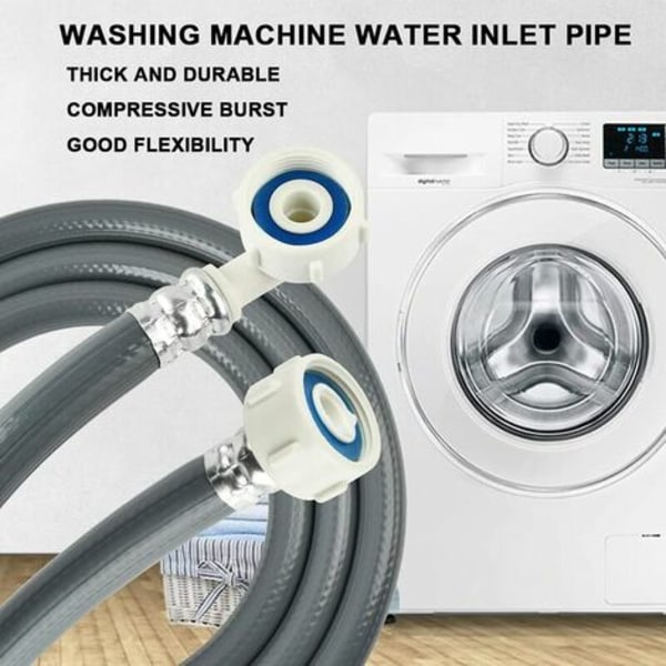 Vaskemaskine vandslange 1,5 m indløbsslange forlænger vandslange, 25 mm 3/4 tommer vinkel/lige vandindløbsslange, til parabol