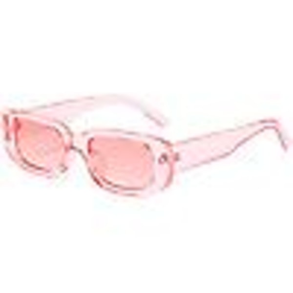 Rektangulære solbriller for kvinner Menn Mote Trendy Chunky Frame 90-talls rektangulære solbriller