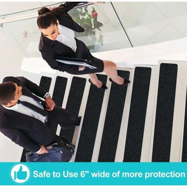 Klæbende anti-skrid tape til trapper, friktion, slibemiddel til sikkerhed, trappestige, indendørs, udendørs, høj trækkraft, 15cm x 5M