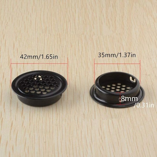 35 mm flat åpning svart rustfritt stål erstatningssett for kjøleventiler