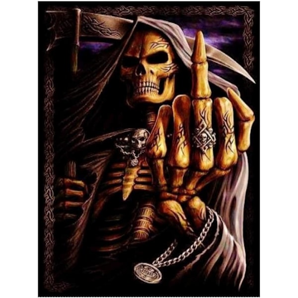 Skull DIY 5D Diamond painting Halloween Skull Sisustus Kodin seinän sisustus Pyöreä timantti 30*30cm,