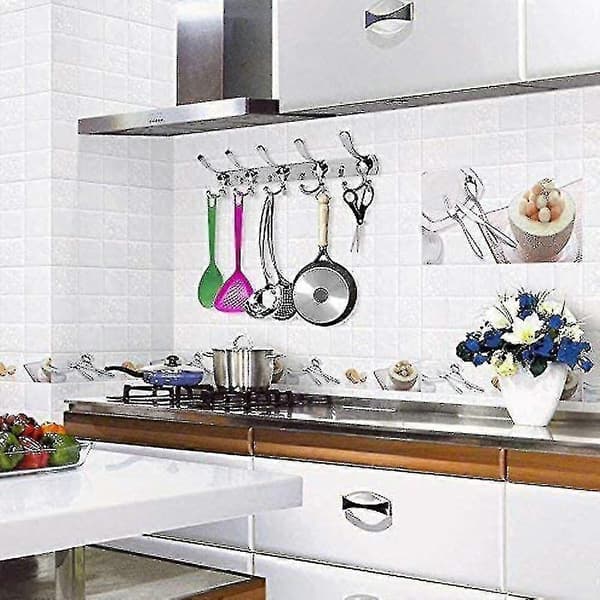 Wall Mounted Clothes Rack Long, Wall Mounted Clothes Hooks, Clothes Hanger Silver