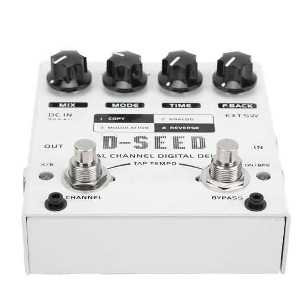 Dual Channel 4 Modus Elektrisk Gitar Digital Delay Monoblock Effektor DC9V 75mA