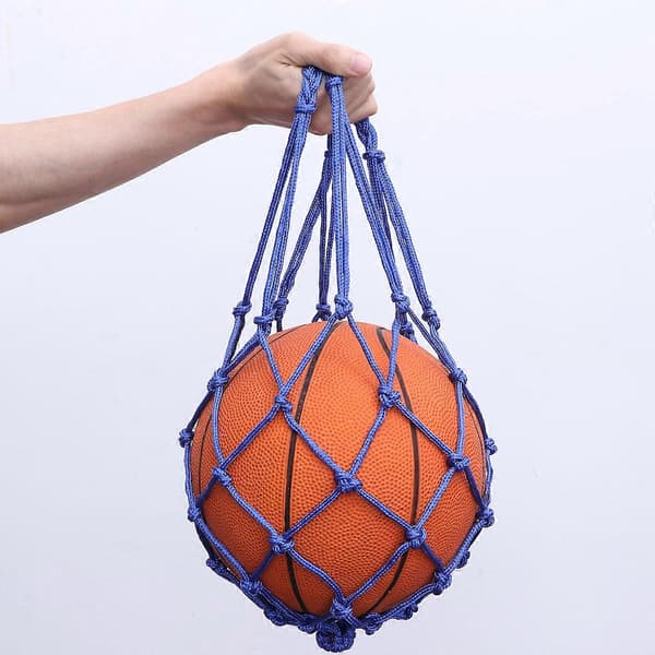 Nätväska Basketväska för förvaring Blå 6 st med dragsko