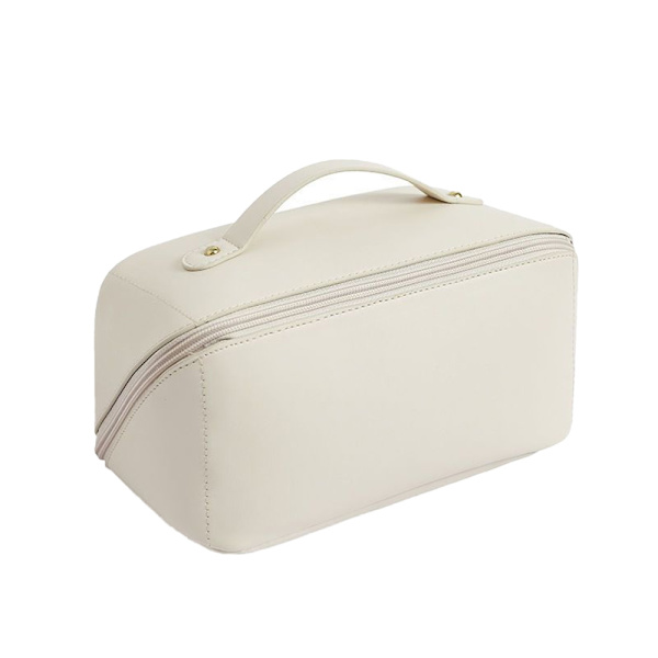 Bärbar makeup-väska för resor, makeupväska Milk white