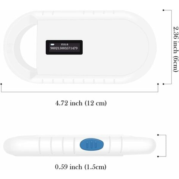 Kjæledyrmikrobrikkeskanner, 134,2 kHz kjæledyrmikrobrikkeleser for dyr/kjæledyr/hunder/katter/griser